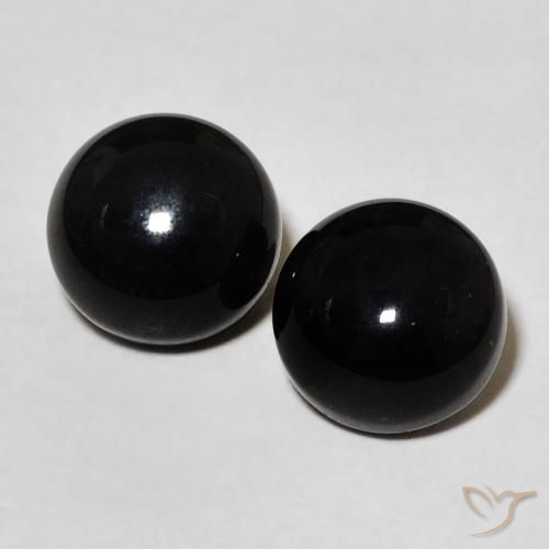 2.93ctw Natural Negro Ónix, Redondo, Opaco