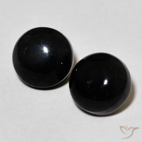 3.10ctw Natural Negro Ónix, Redondo, Opaco