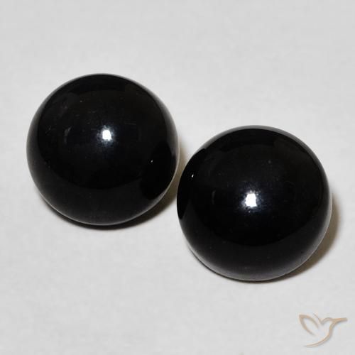 3.03ctw Natural Negro Ónix, Redondo, Opaco