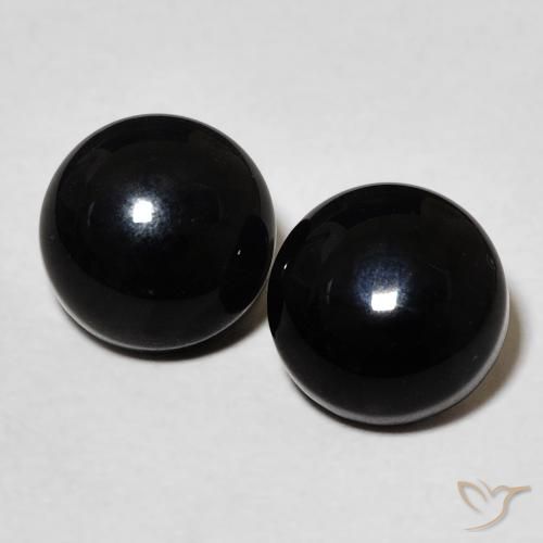 3.27ctw Natural Negro Ónix, Redondo, Opaco