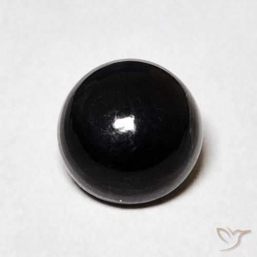 1.37ct Natural Negro Ónix, Redondo, Opaco, Photo A