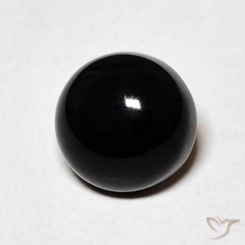 1.61ct Natural Negro Ónix, Redondo, Opaco
