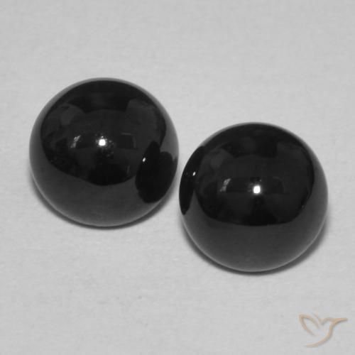 1.84ctw Natural Negro Ónix, Redondo, Opaco