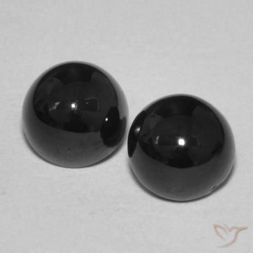 2.17ctw Natural Negro Ónix, Redondo, Opaco