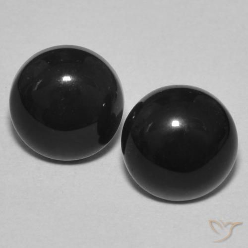 2.88ctw Natural Negro Ónix, Redondo, Opaco
