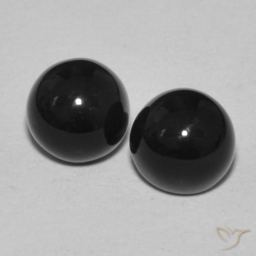 2.48ctw Natural Negro Ónix, Redondo, Opaco