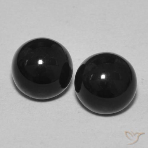 2.31ctw Natural Negro Ónix, Redondo, Opaco