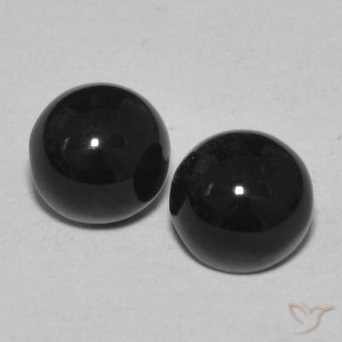 2.41ctw Natural Negro Ónix, Redondo, Opaco
