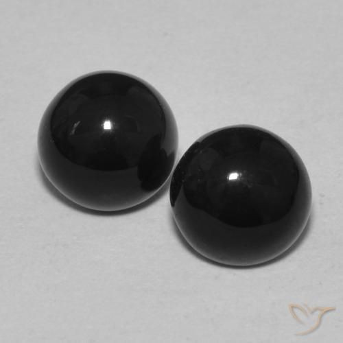 2.06ctw Natural Negro Ónix, Redondo, Opaco