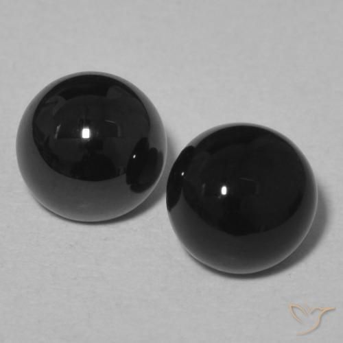 1.78ctw Natural Negro Ónix, Redondo, Opaco