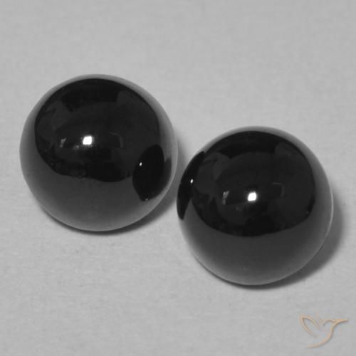 2.26ctw Natural Negro Ónix, Redondo, Opaco