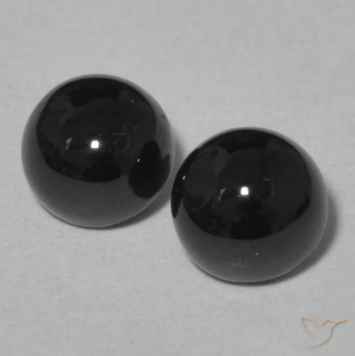 2.24ctw Natural Negro Ónix, Redondo, Opaco