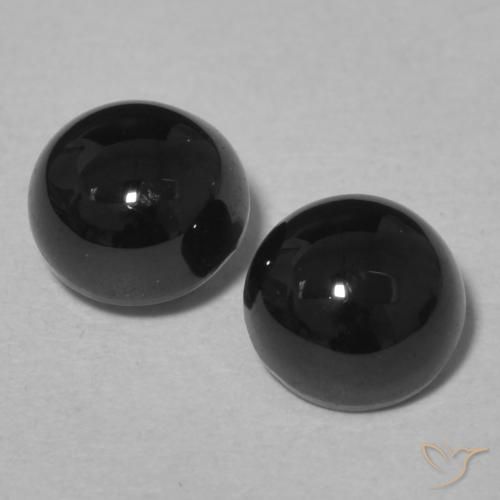 2.16ctw Natural Negro Ónix, Redondo, Opaco