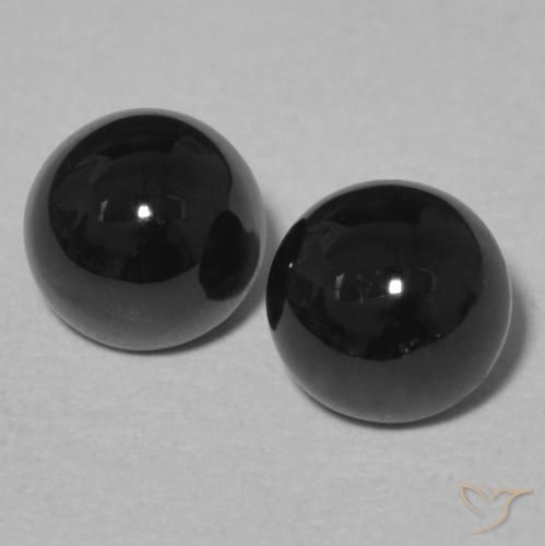 2.19ctw Natural Negro Ónix, Redondo, Opaco