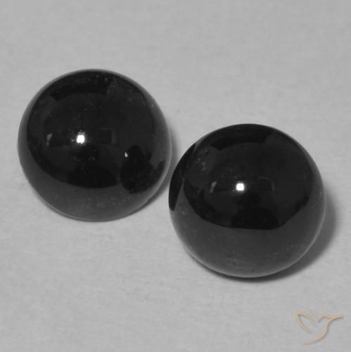 1.70ctw Natural Negro Ónix, Redondo, Opaco