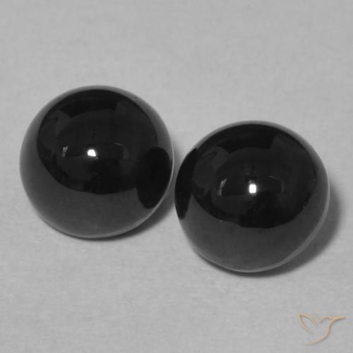 2.11ctw Natural Negro Ónix, Redondo, Opaco