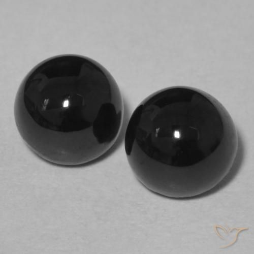 2.17ctw Natural Negro Ónix, Redondo, Opaco