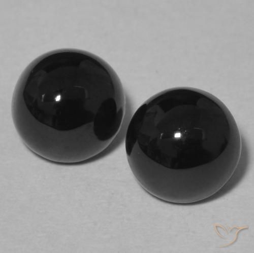 2.21ctw Natural Negro Ónix, Redondo, Opaco