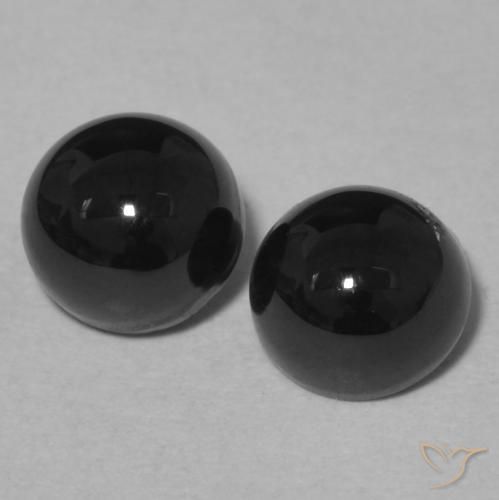 2.31ctw Natural Negro Ónix, Redondo, Opaco