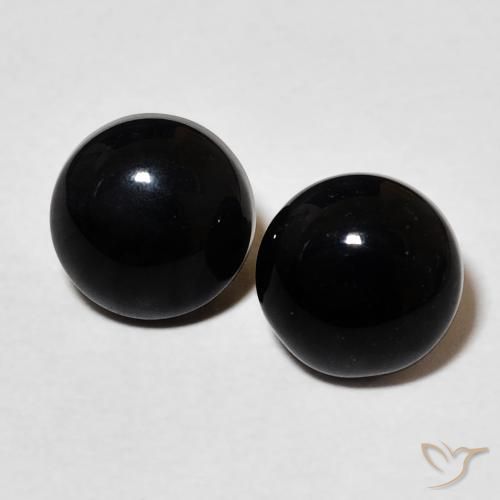 2.86ctw Natural Negro Ónix, Redondo, Opaco