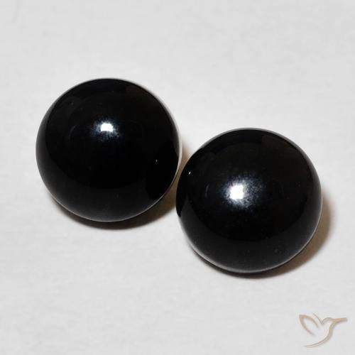 2.93ctw Natural Negro Ónix, Redondo, Opaco