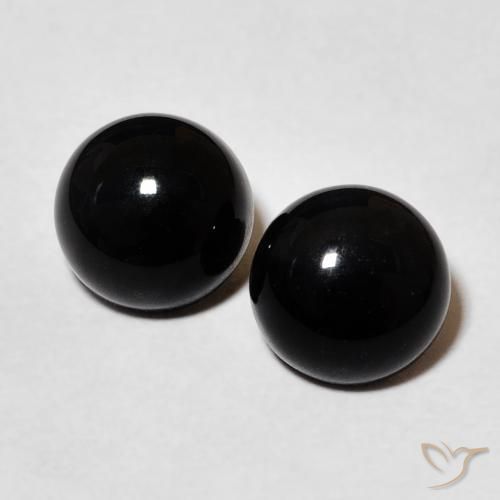2.74ctw Natural Negro Ónix, Redondo, Opaco