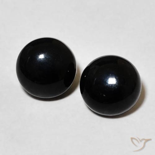 2.90ctw Natural Negro Ónix, Redondo, Opaco
