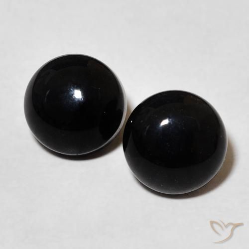 3.11ctw Natural Negro Ónix, Redondo, Opaco