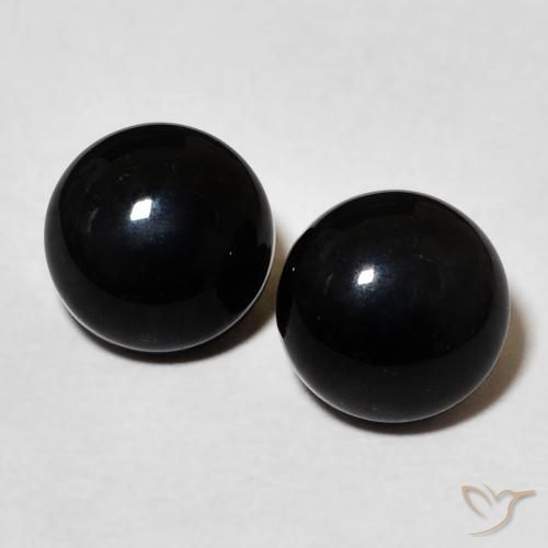 3.36ctw Natural Negro Ónix, Redondo, Opaco