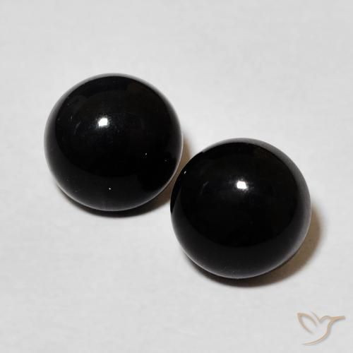 2.65ctw Natural Negro Ónix, Redondo, Opaco