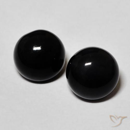 2.58ctw Natural Negro Ónix, Redondo, Opaco