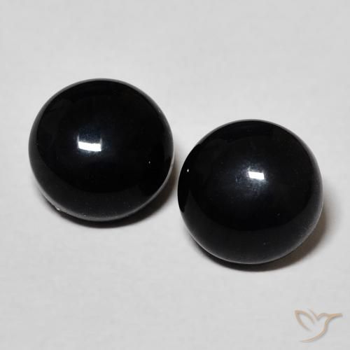 2.94ctw Natural Negro Ónix, Redondo, Opaco