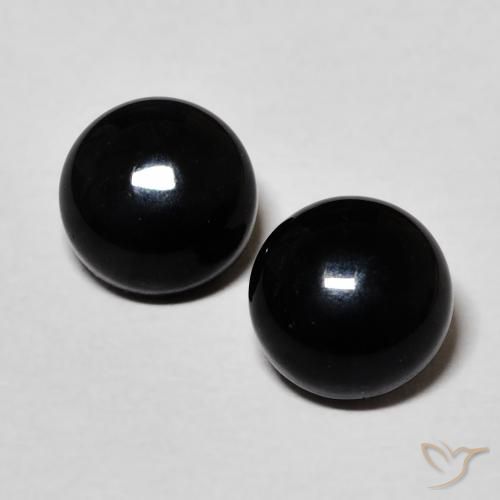 2.69ctw Natural Negro Ónix, Redondo, Opaco