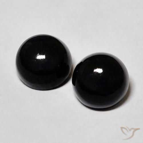 2.61ctw Natural Negro Ónix, Redondo, Opaco