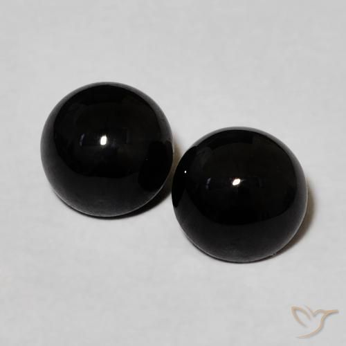 2.04ctw Natural Negro Ónix, Redondo, Opaco