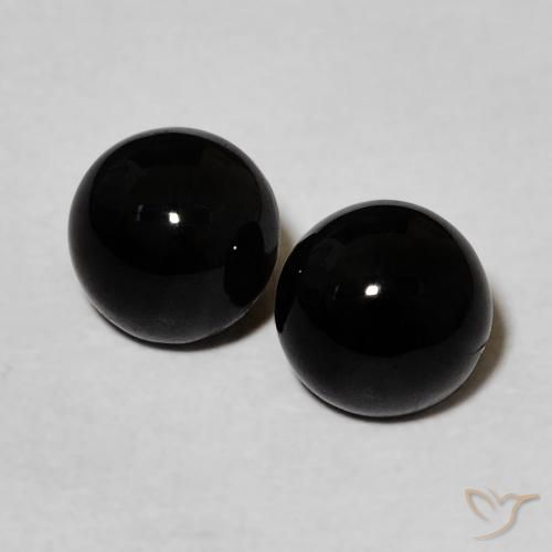 2.20ctw Natural Negro Ónix, Redondo, Opaco