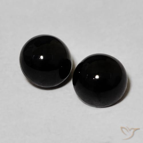2.05ctw Natural Negro Ónix, Redondo, Opaco