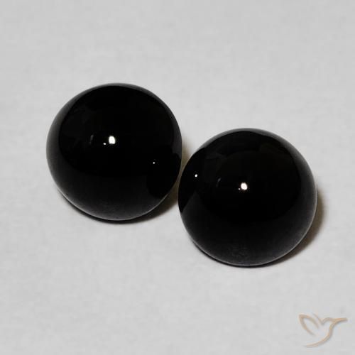 2.10ctw Natural Negro Ónix, Redondo, Opaco