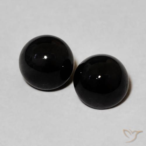 1.96ctw Natural Negro Ónix, Redondo, Opaco