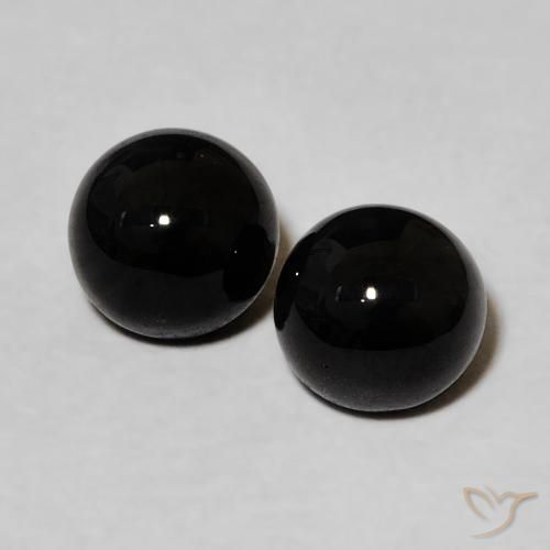 2.33ctw Natural Negro Ónix, Redondo, Opaco