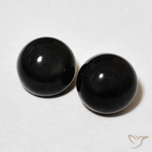 2.83ctw Natural Negro Ónix, Redondo, Opaco