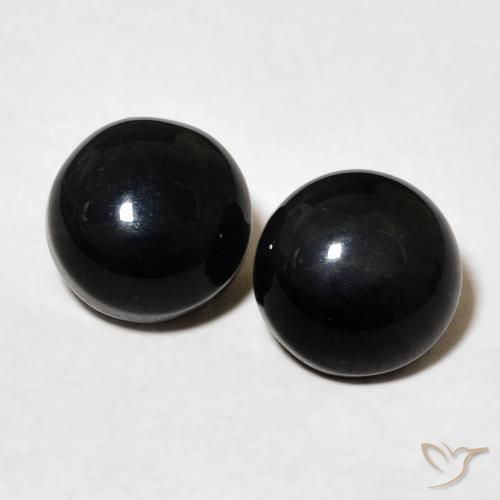 3.07ctw Natural Negro Ónix, Redondo, Opaco