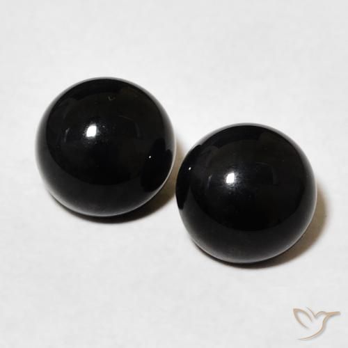 3.11ctw Natural Negro Ónix, Redondo, Opaco