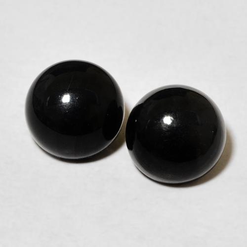 2.84ctw Natural Negro Ónix, Redondo, Opaco