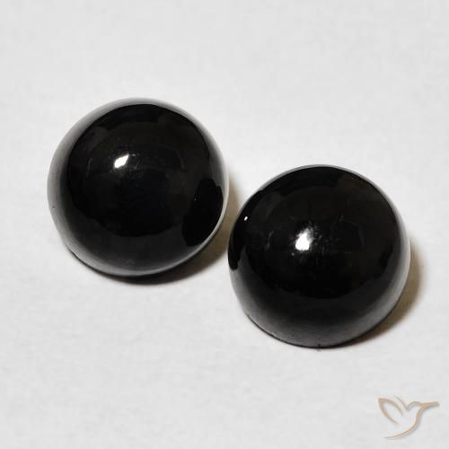 3.14ctw Natural Negro Ónix, Redondo, Opaco