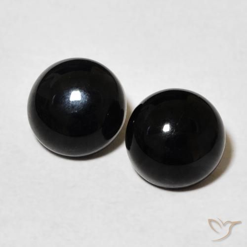 2.89ctw Natural Negro Ónix, Redondo, Opaco