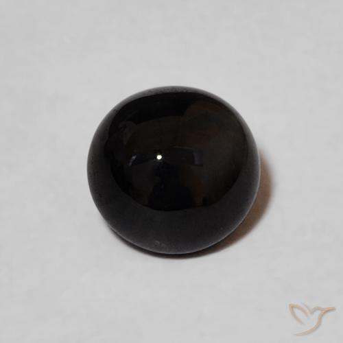 0.85ct Natural Negro Ónix, Redondo, Opaco