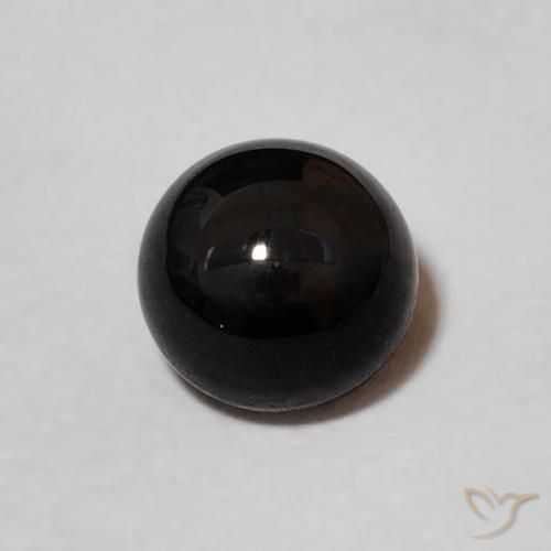 0.99ct Natural Negro Ónix, Redondo, Opaco