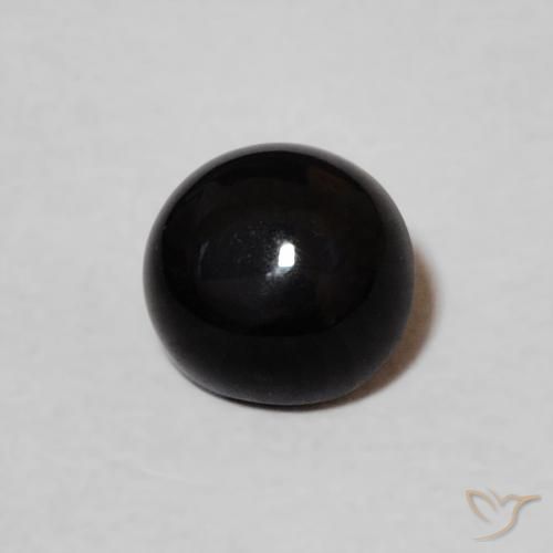 0.60ct Natural Negro Ónix, Redondo, Opaco