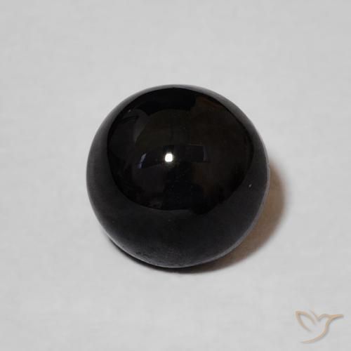 1.23ct Natural Negro Ónix, Redondo, Opaco